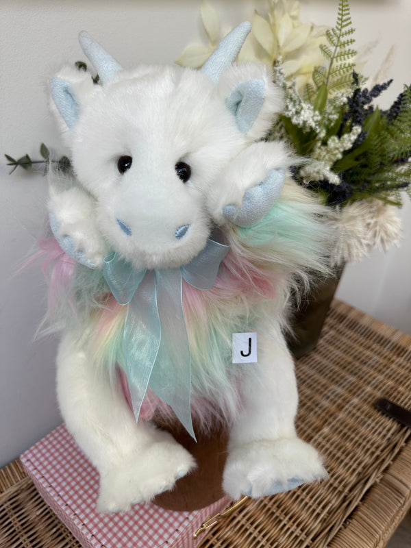 Kenna Dragon Charlie Bears Plush Collection Blue Multi Coloured Plush