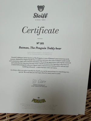 Batman, The Penguin Teddy Bear Steiff Limited Edition No 185