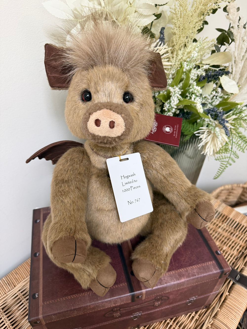Hogwash Charlie Bears Plush Collection Limited Edition Flying Boar No 767