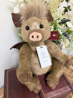 Hogwash Charlie Bears Plush Collection Limited Edition Flying Boar No 767