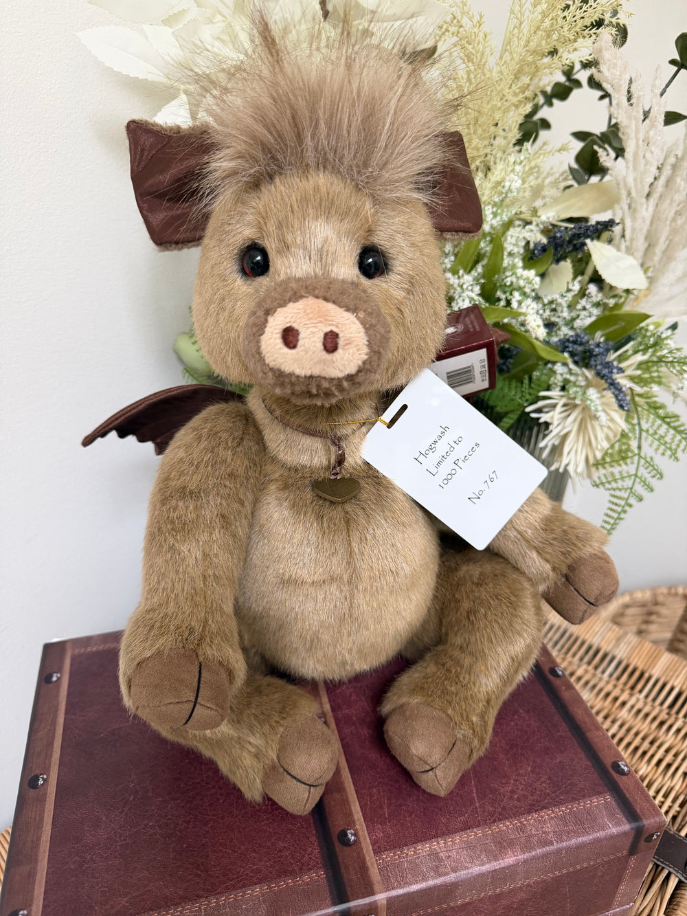 Hogwash Charlie Bears Plush Collection Limited Edition Flying Boar No 767