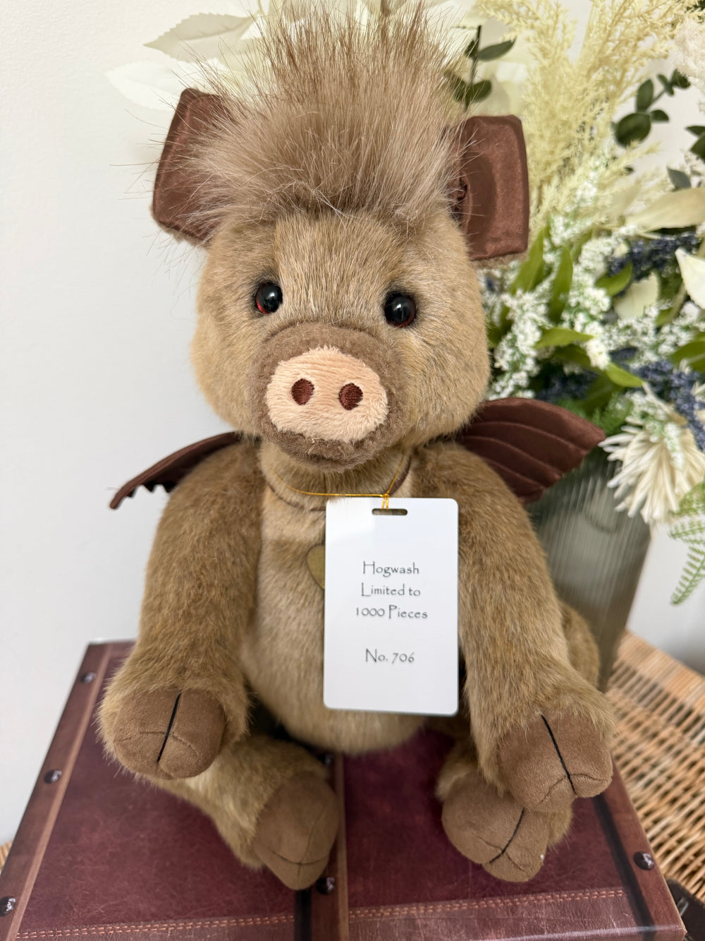 Hogwash Charlie Bears Plush Collection Limited Edition Flying Boar No 706