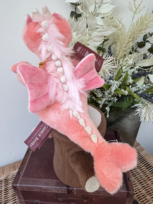 Hearts Charlie Bears Bearhouse Small Plush Pink Dragon