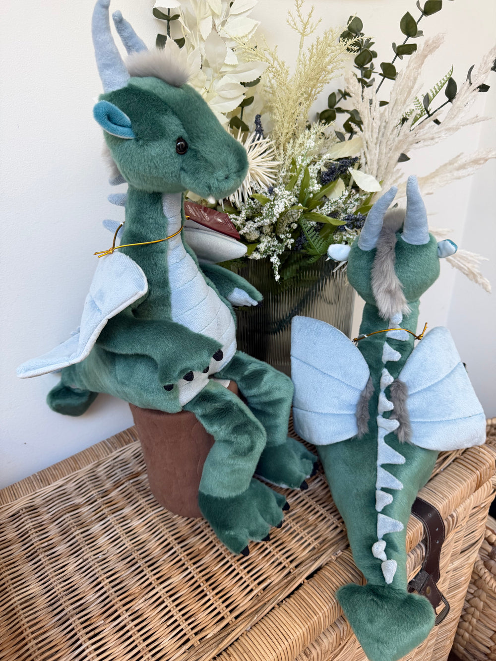 Spades Charlie Bears Bearhouse Large Plush Teal Blue Dragon