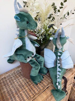 Spades Charlie Bears Bearhouse Large Plush Teal Blue Dragon
