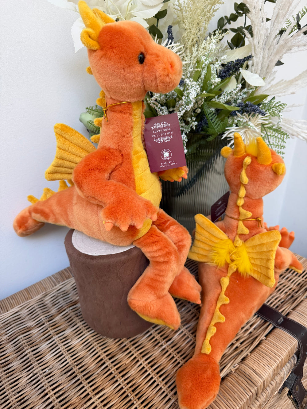 Diamonds Charlie Bears Bearhouse Plush Orange Dragon