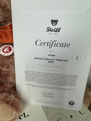 British Collectors Limited Edition Growler Steiff Teddy Bear 2024 No 646