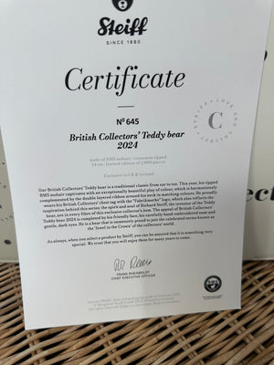 British Collectors Limited Edition Growler Steiff Teddy Bear 2024 No 645