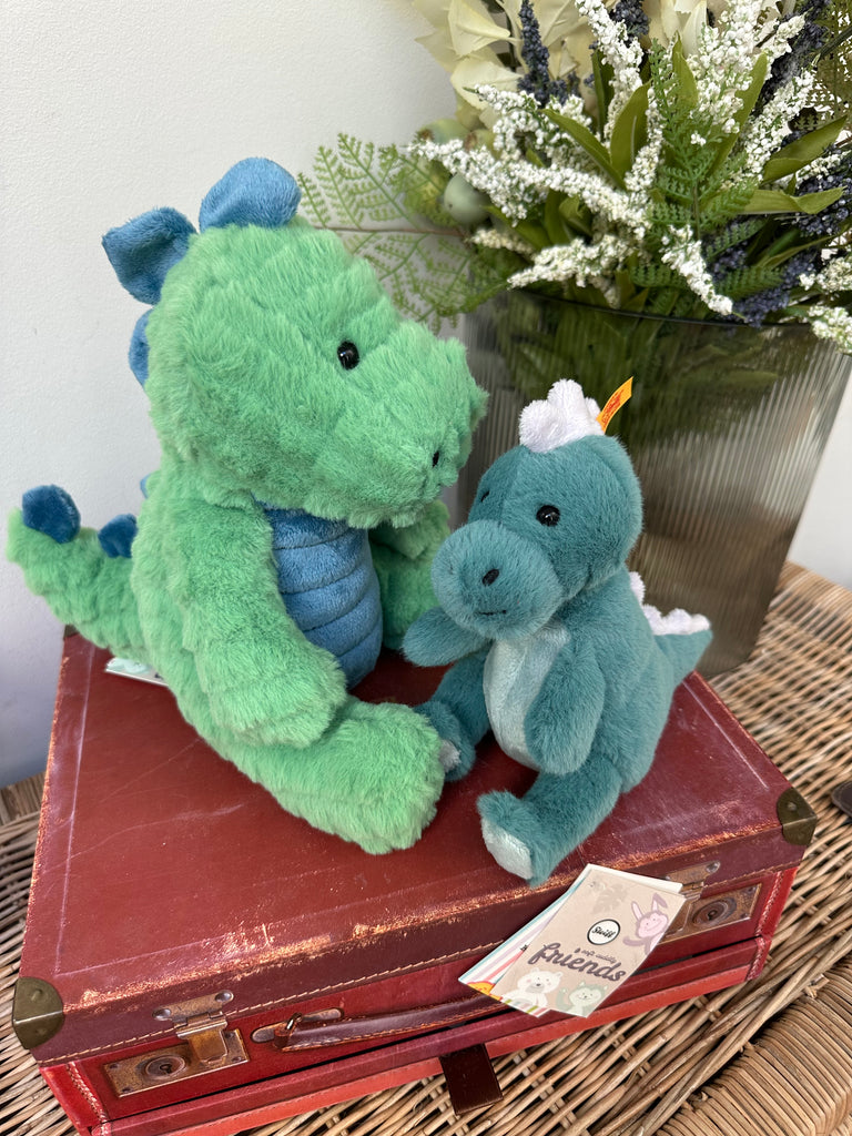 Spott Green Stegosaurus 28cm Steiff Plush Children's Dinosaur Toy