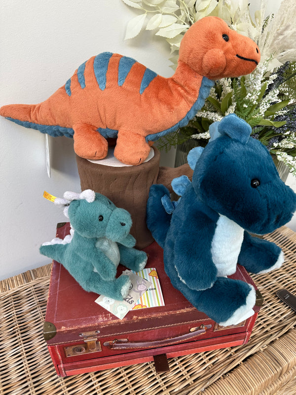 P-Spott Blue Stegosaurus 28cm Steiff Plush Children's Dinosaur Toy 087868