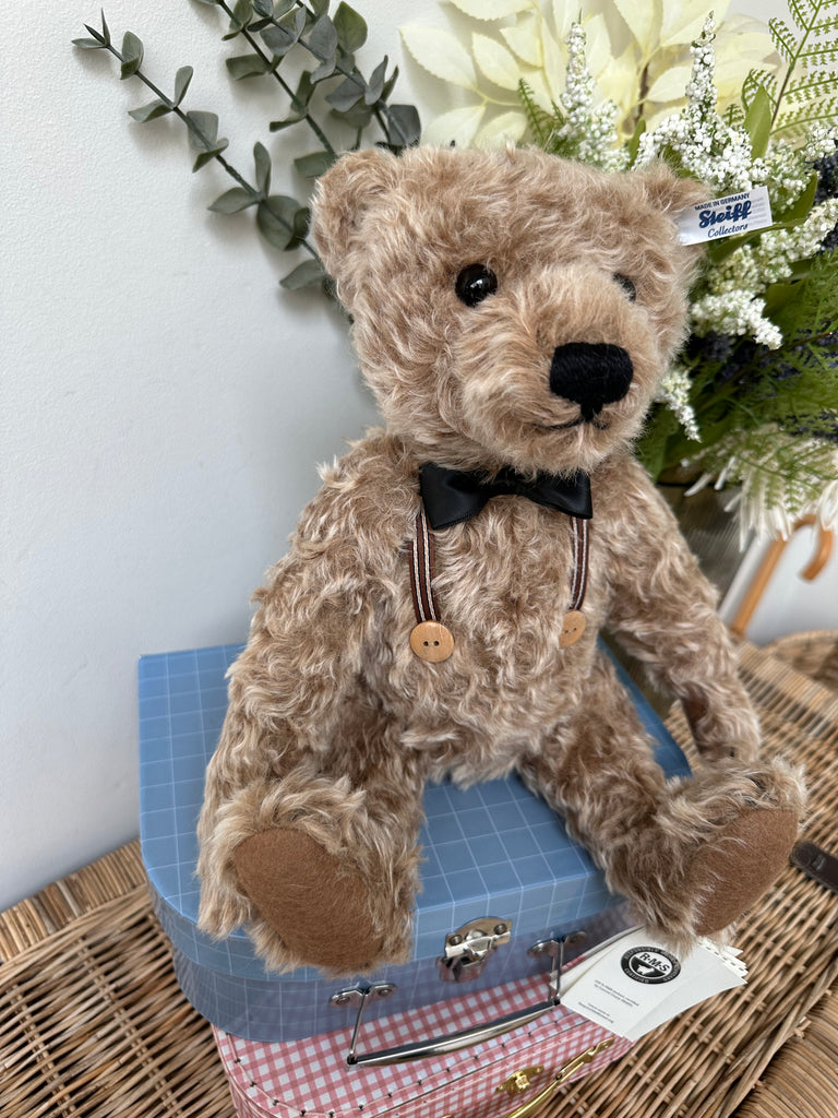 Frederic 34cm Steiff Mohair Teddy Bear with Growler & Bow tie. – Lovely ...