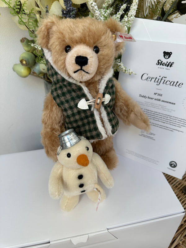 Teddy Bear with Snowman Steiff Limited Edition Christmas New Release No 252
