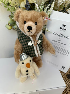 Teddy Bear with Snowman Steiff Limited Edition Christmas New Release No 252