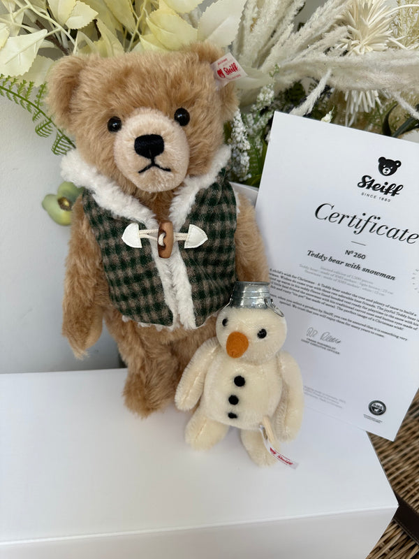Teddy Bear with Snowman 2024 Steiff Limited Edition Christmas New Release No 260