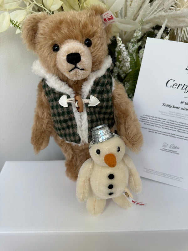 Teddy Bear with Snowman 2024 Steiff Limited Edition Christmas New Release No 260