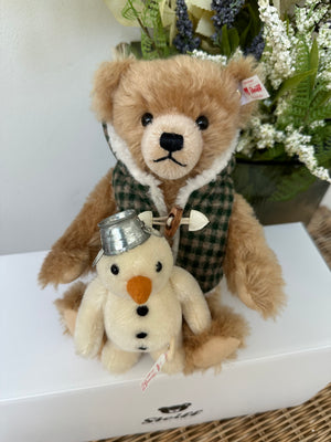 Teddy Bear with Snowman Steiff Limited Edition Christmas New Release No 246