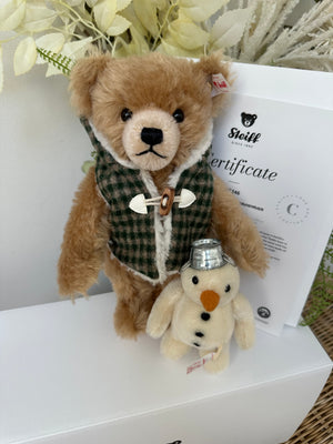 Teddy Bear with Snowman Steiff Limited Edition Christmas New Release No 246