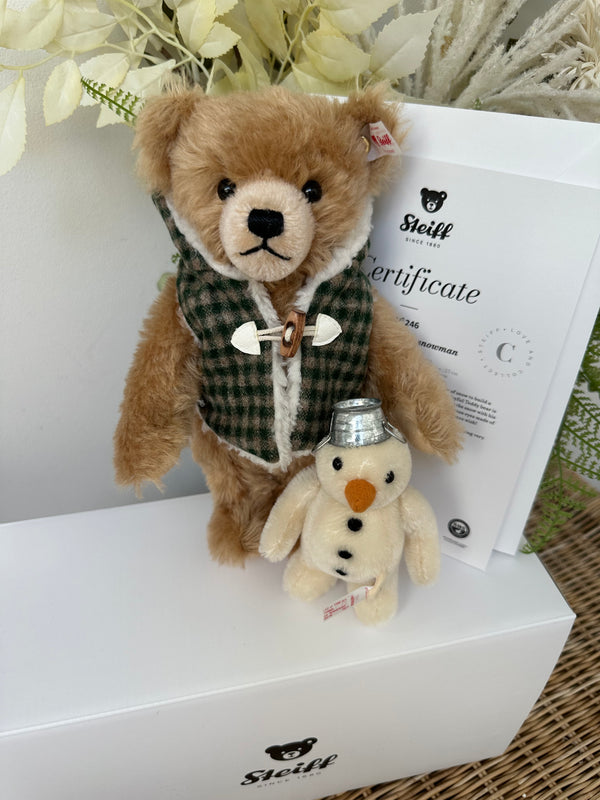 Teddy Bear with Snowman Steiff Limited Edition Christmas New Release No 246