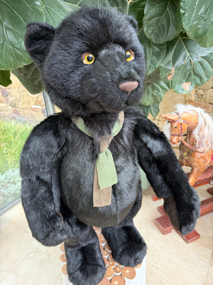 Charlie Bears Shadow Large Standing Plush Limited Edition Black Pantha No 986