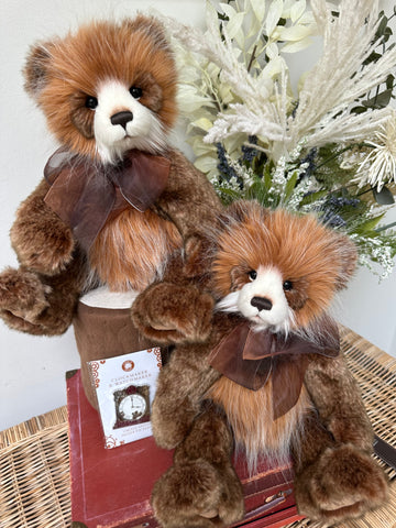 Clockmaker Charlie Bears Cuddle Time Teddy Bear with Bonus Pin Badge