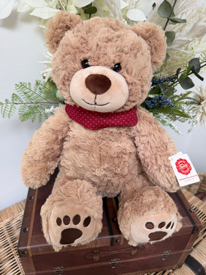 Teddy Chilly Hermann 40cm Plush Teddy Bear with Red Neckerchief