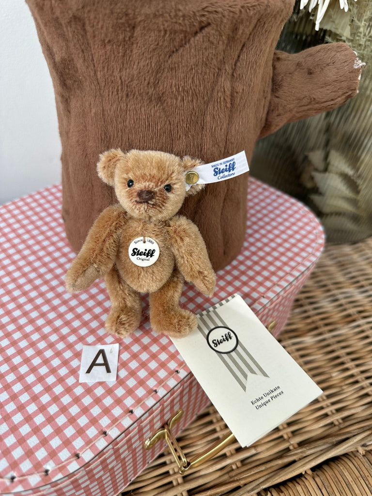 Mini Teddy Bear Light Brown Miniature Steiff Mohair Collectable