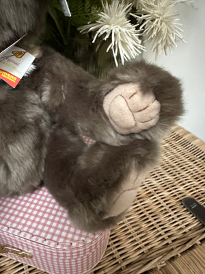Clemens Ibbo fully jointed 43cm Silver Grey Large Plush Teddy Bear