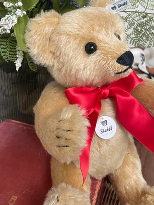 1909 Blond Steiff Classic Replica 35cm Collectors Mohair Teddy Bear with Growler