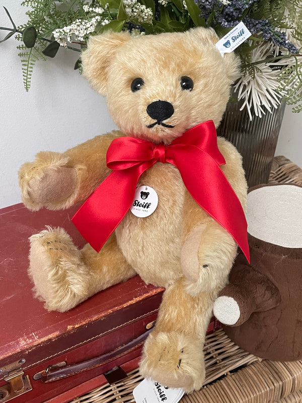 1909 Blond Steiff Classic Replica 35cm Collectors Mohair Teddy Bear with Growler