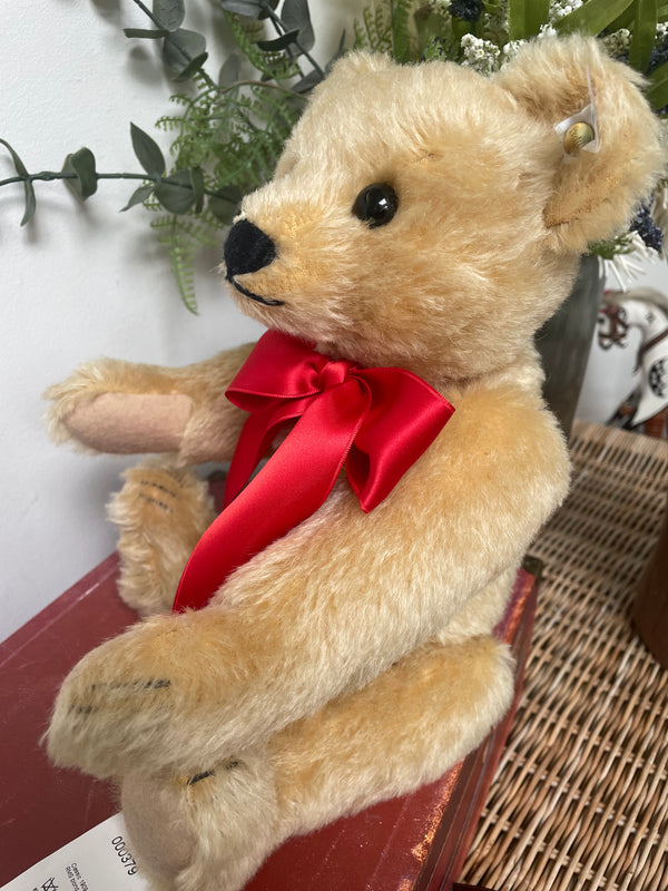 1909 Blond Steiff Classic Replica 35cm Collectors Mohair Teddy Bear with Growler