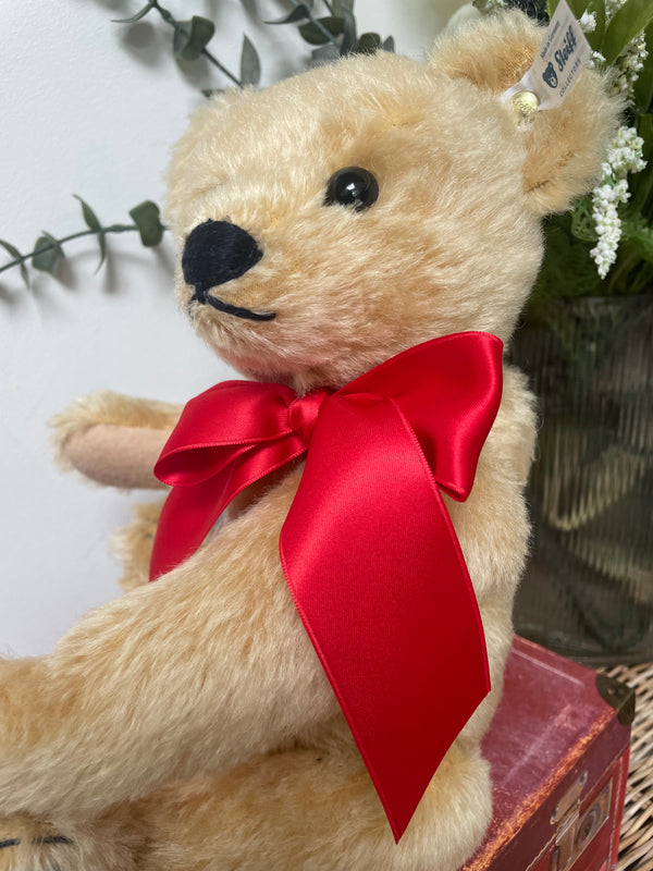 1909 Blond Steiff Classic Replica 35cm Collectors Mohair Teddy Bear with Growler