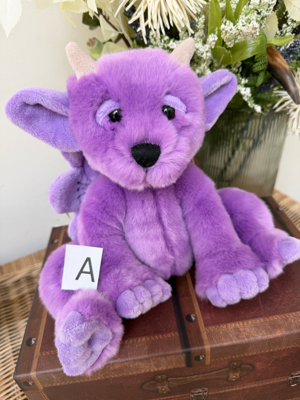 Portcullis Bearhouse by Charlie Bears Small Plush Purple Gargoyle