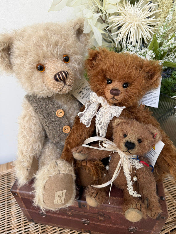 Teddy Fussel 30cm traditional Cinnamon Limited Edition Mohair Teddy Bear No 5