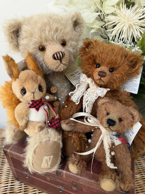 Teddy Fussel 30cm traditional Cinnamon Limited Edition Mohair Teddy Bear No 5