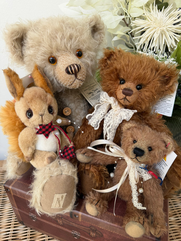 Teddy Fussel 30cm traditional Cinnamon Limited Edition Mohair Teddy Bear No 5