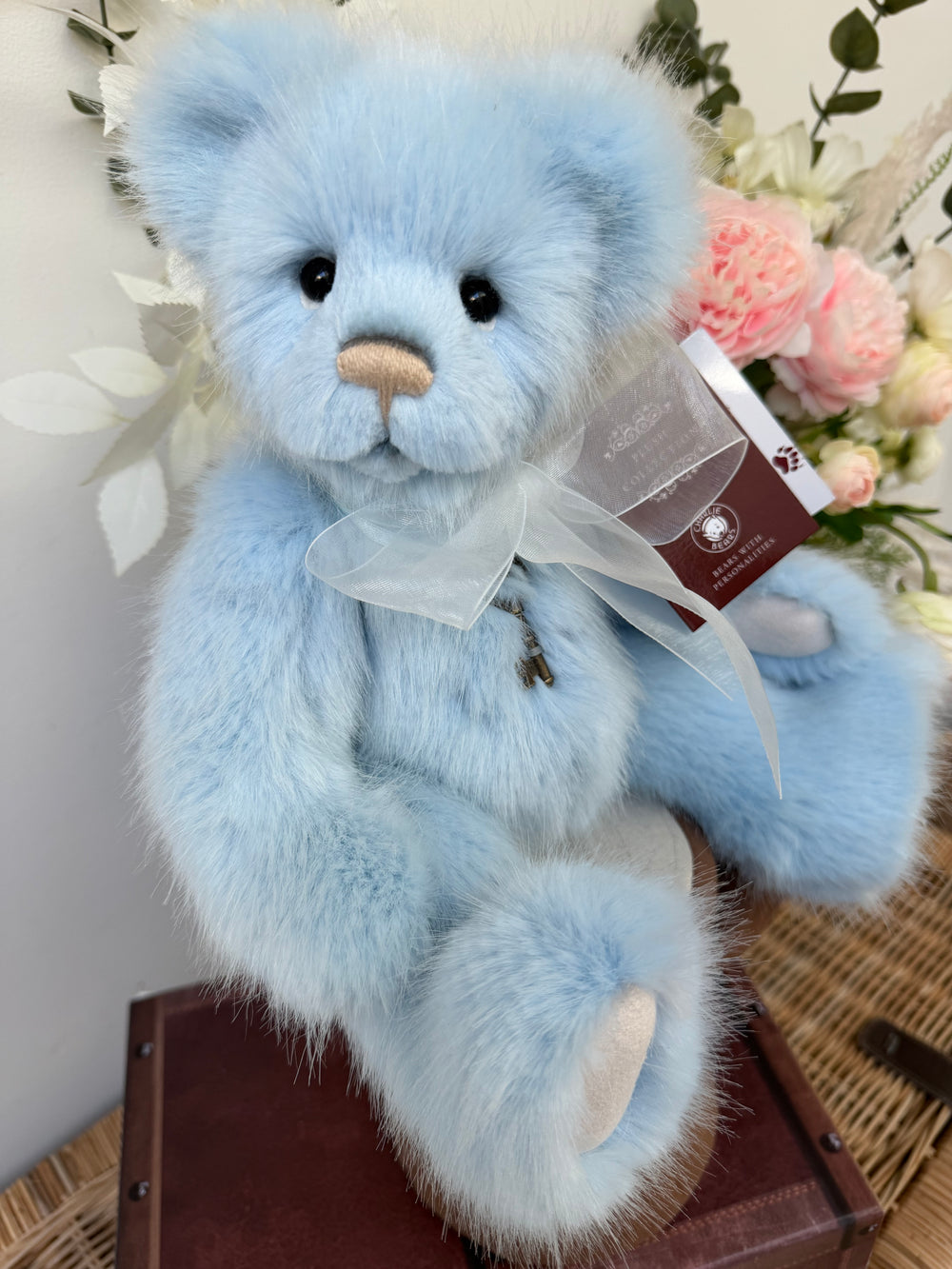 Teg Charlie Bears Powder Blue Plush Collection Teddy Bear