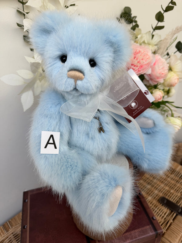 Teg Charlie Bears Powder Blue Plush Collection Teddy Bear
