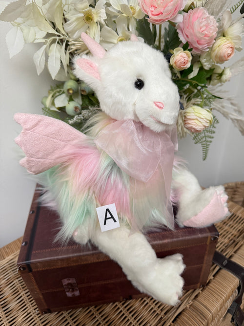 Kaida Charlie Bears Plush Collection Pink Multi Dragon