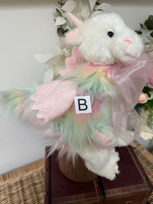 Kaida Charlie Bears Plush Collection Pink Multi Dragon