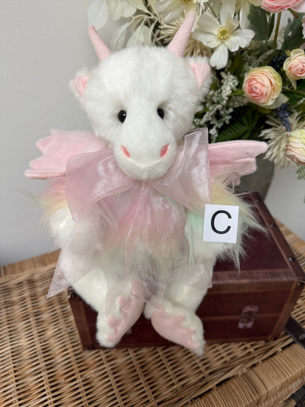 Kaida Charlie Bears Plush Collection Pink Multi Dragon