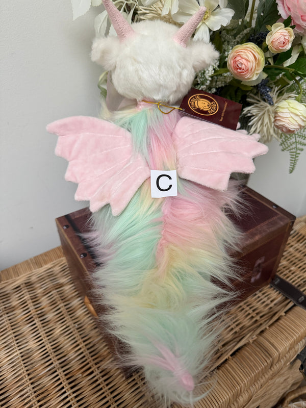 Kaida Charlie Bears Plush Collection Pink Multi Dragon