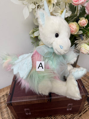 Kenna Dragon Charlie Bears Plush Collection Blue Multi Coloured Plush