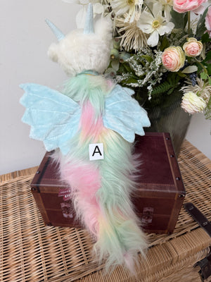 Kenna Dragon Charlie Bears Plush Collection Blue Multi Coloured Plush