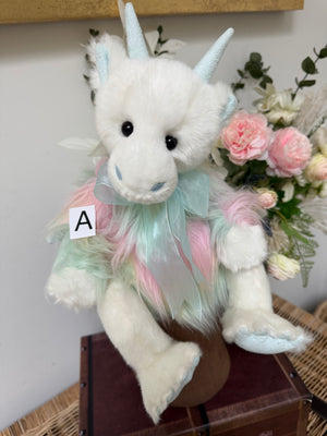 Kenna Dragon Charlie Bears Plush Collection Blue Multi Coloured Plush