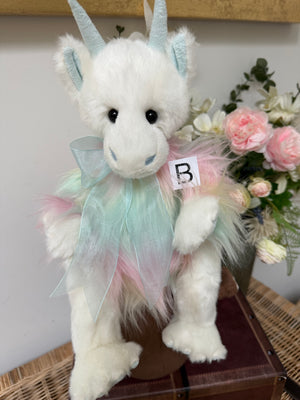 Kenna Dragon Charlie Bears Plush Collection Blue Multi Coloured Plush