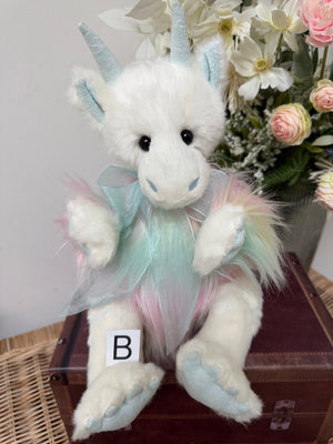 Kenna Dragon Charlie Bears Plush Collection Blue Multi Coloured Plush