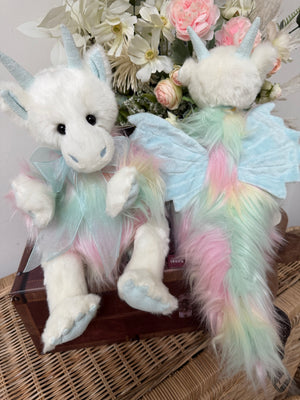 Kenna Dragon Charlie Bears Plush Collection Blue Multi Coloured Plush