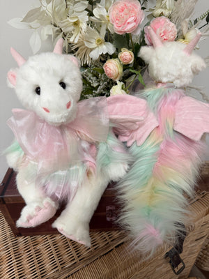Kaida Charlie Bears Plush Collection Pink Multi Dragon