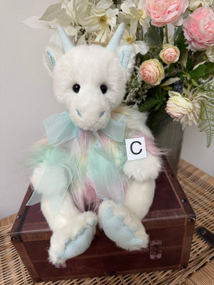 Kenna Dragon Charlie Bears Plush Collection Blue Multi Coloured Plush