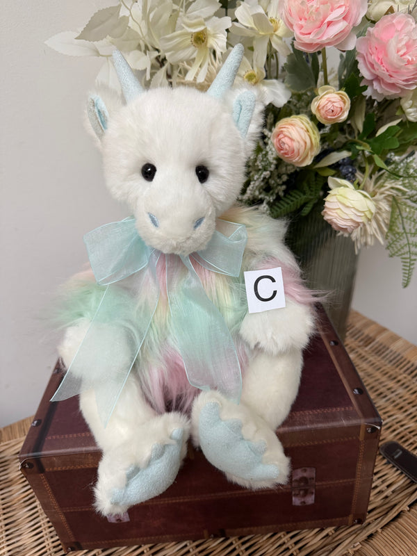 Kenna Dragon Charlie Bears Plush Collection Blue Multi Coloured Plush